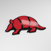 Placa para coche de acrílico 3D Armadillo_3