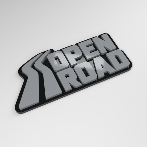 Emblema de coche acrílico 3D Open Road_1