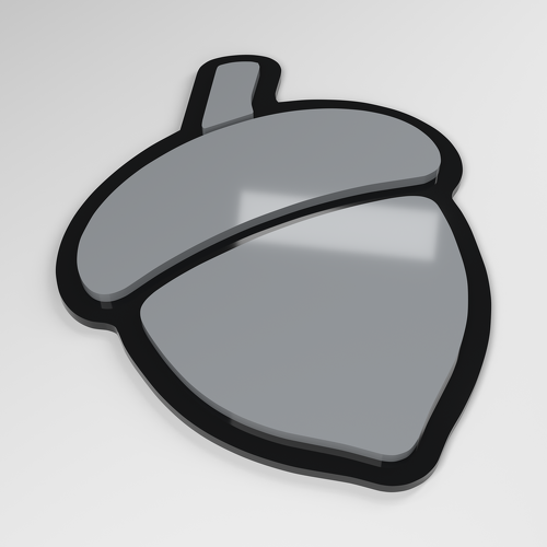 Insignia de coche acrílica 3D en forma de bellota_1