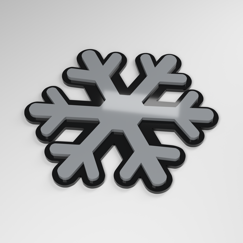 Insignia de coche acrílica 3D con copo de nieve_1
