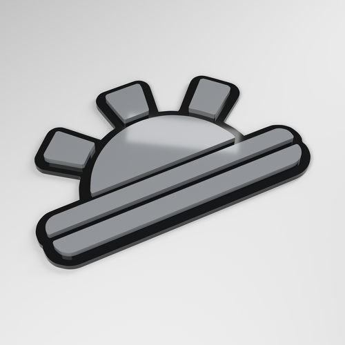 Placa para coche de acrílico 3D Sunrise_1