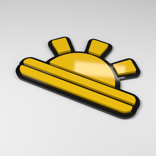 Placa para coche de acrílico 3D Sunrise_2