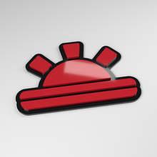 Placa para coche de acrílico 3D Sunrise_3