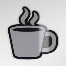 Placa de Coche Acrílica 3D Taza de Café_4