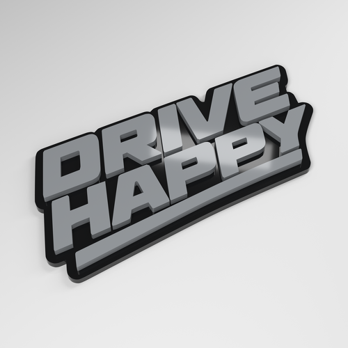 Disfruta la conducción Placa de coche acrílica 3D_1