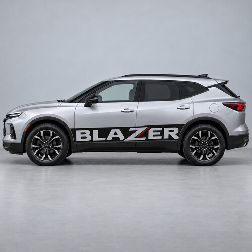 Calcomanía de vinilo lateral Z-Rise RS para Chevrolet Blazer RS Facelift 2023–2026_1