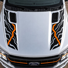 Pegatina de vinilo para capó con contorno de falla para Ford F-150 Tremor 2021_2
