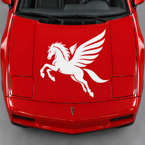 Pegasus Wing Sweep Calcomanía de Vinilo para Capó Pontiac Fiero GT Fastback 1986-1988_1