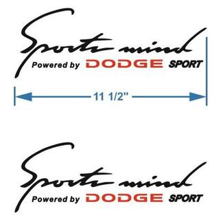 2 Sports Mind Powered by DODGE Calcomanía adhesiva