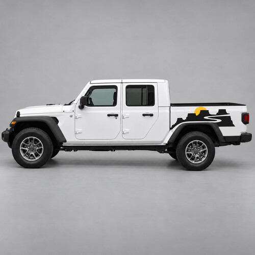 Adhesivo de vinilo para laterales de cama Canyon Switchbacks para Jeep Gladiator Sport JT 2020–2026_1