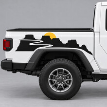 Adhesivo de vinilo para laterales de cama Canyon Switchbacks para Jeep Gladiator Sport JT 2020–2026_2