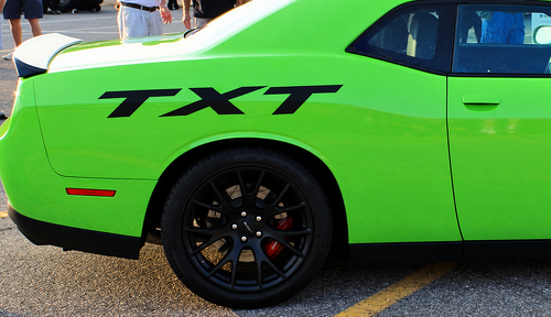 Custom Text Italic Lettering Guardabarros trasero Adhesivo de vinilo para Dodge Challenger SRT, Hellcat