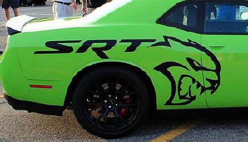 Juego de vinilos laterales estilo SRT Hellcat para Dodge Challenger