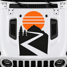 Adhesivo vinilo para capó Switchback Sundisc para Jeep Wrangler Unlimited Rubicon JL 2018–2026_2