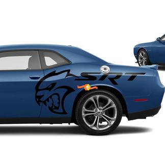 Calcomanías SRT Hellcat para pegatinas de vinilo laterales Dodge Challenger