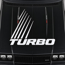 Pegatina de vinilo con franjas de rieles turbo para capó Buick Regal Grand National G-Body 1984–1987_2