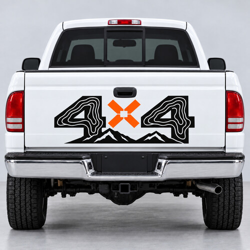 Adhesivo de vinilo para portón trasero Contour Four ruedas para Dodge Dakota Sport 4x4 Club Cab AN 1997–2004