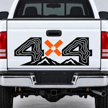 Adhesivo de vinilo para portón trasero Contour Four ruedas para Dodge Dakota Sport 4x4 Club Cab AN 1997–2004_2