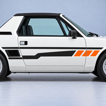 Vinilo adhesivo de rayas divididas para puerta lateral para Bertone X1/9 1500 Targa Norteamericano 1985_2