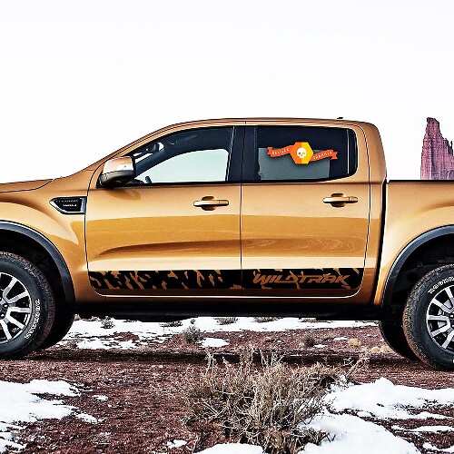 Calcomanía de gráficos de franjas Wild Side 2 para Ford Ranger Wildtrak