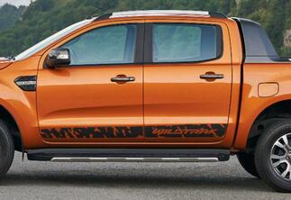 Ford Ranger Wildtrak calcomanía con gráficos de rayas laterales salvajes