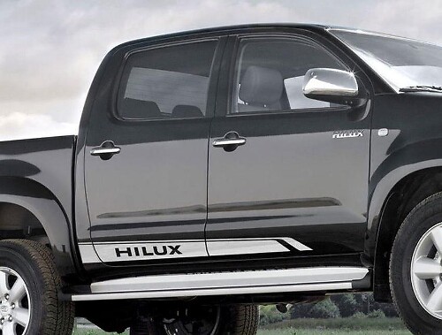 Kit de pegatinas vinílicas con franjas laterales de marca para Toyota Hilux SR5
