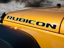 Kit de vinilos adhesivos con letras Rubicon para capó de Jeep Rubicon  _2