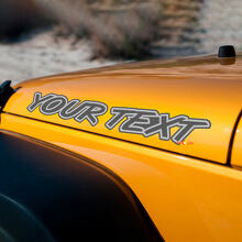Calcomanía de vinilo para capó con contorno de letras para Jeep Wrangler 2