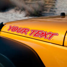 Calcomanía de vinilo para capó con contorno de letras para Jeep Wrangler 3