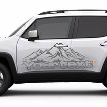 Juego de calcomanías laterales estilo montañas para Jeep Renegade_2