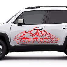 Juego de calcomanías laterales estilo montañas para Jeep Renegade_3
