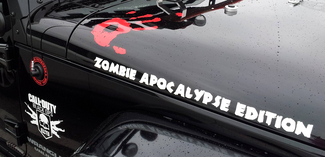 2 Zombie Apocalypse Edition Call Of Duty Black ops Wrangler Rubicon Zombie mano calcomanías jeep kit