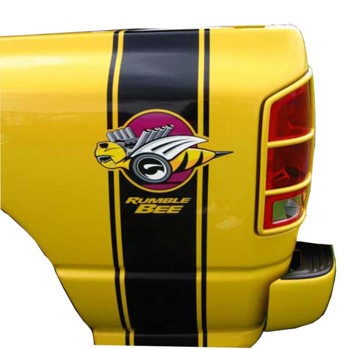 Sólo el lado del conductor Rumble Bee Truck pegatinas calcomanías Dodge RAM + abejas de bonificación gratis
