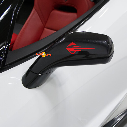 Calcomanías de Vinilo para Espejo Lateral con Logo Stingray para Chevrolet Corvette C7