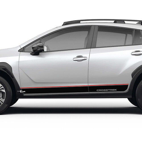 Calcomanías de vinilo para las rayas de las puertas laterales y el panel lateral para Suba Crosstrek, gráficos en 2 colores
