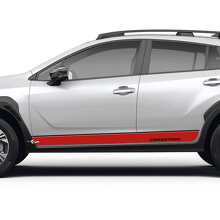 Calcomanías de vinilo de franjas rectas para paneles de balancines para Subaru Crosstrek_2