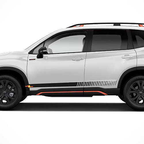 Kit de adhesivos de vinilo con franjas laterales para Subaru Forester_1