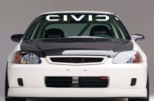 Pegatina adhesiva de vinilo para parabrisas estilo espejado con logotipo Civic para Honda Civic