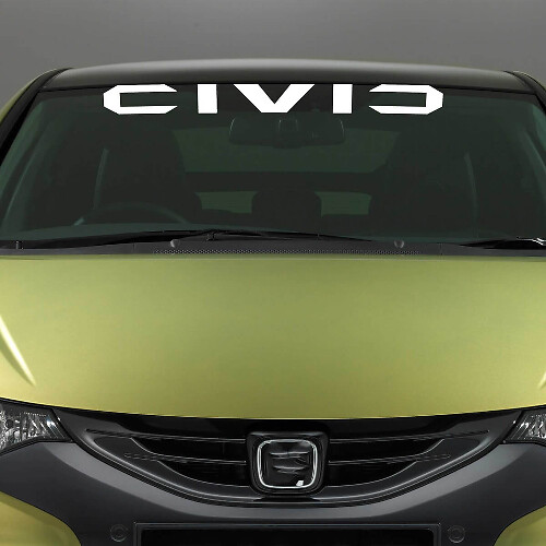 Calcomanía de vinilo para parabrisas con letras Civic para Honda Civic