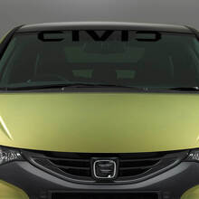 Calcomanía de vinilo para parabrisas con letras Civic para Honda Civic_2