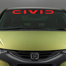 Calcomanía de vinilo para parabrisas con letras Civic para Honda Civic_3