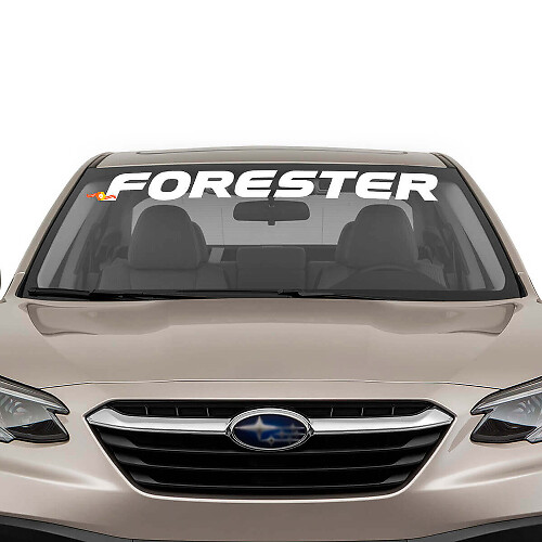 Calcomanía de vinilo con letras de marca para parabrisas para Subaru Forester_1