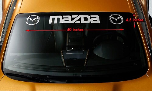 MAZDA STYLE #3 Parabrisas Banner Vinilo Long Last Premium Calcomanía Calcomanía 40