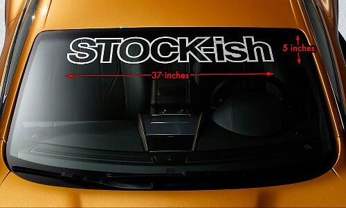 Calcomanía Vinilo de Estilo STOCK-ish para Parabrisas de Coches