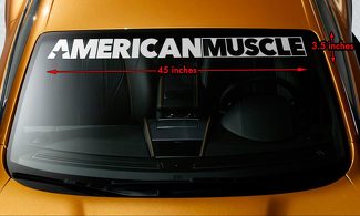 AMERICAN MUSCLE CAR MURICA Parabrisas Banner Premium Vinilo Calcomanía 45x3.5
