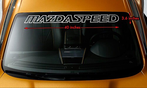 Vinilo adhesivo para parabrisas Mazdaspeed para Mazda