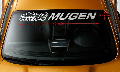Vinilo adhesivo para parabrisas estilo Mugen para Honda