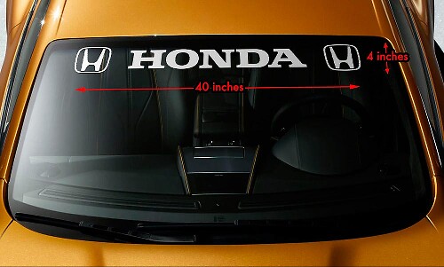 Pegatina de vinilo con logotipo de Honda para parabrisas de Honda Accord