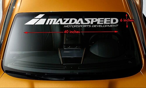 Pegatina premium de vinilo para parabrisas MAZDA MAZDASPEED ESTILO #2 40