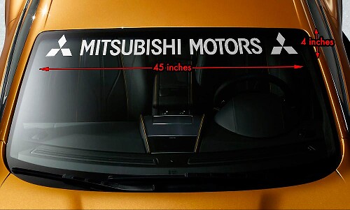 MITSUBISHI MOTORS TRES DIAMANTES Parabrisas Banner Vinilo Calcomanía 45